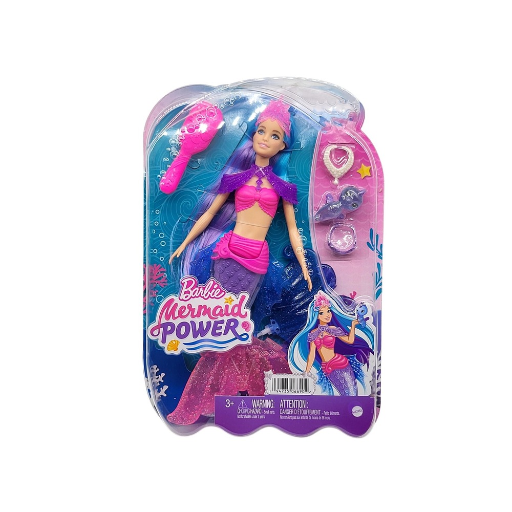Barbie Mermaid Power Doll with Accessories Purple Pink New in Box‎